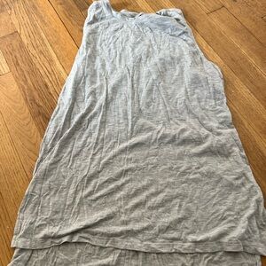 Gray Sleeveless cotton knit top